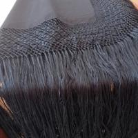 scialle sardo frange lavorazione a 4 rombi 