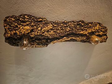 Lampadario in corteccia di quercia 