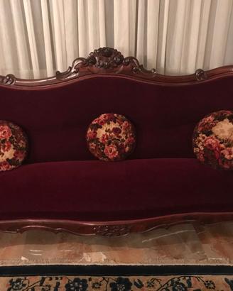 Salotto classico completo – divano + 6 sedie