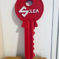 Insegna Silka Vintage, chiave grande rossa