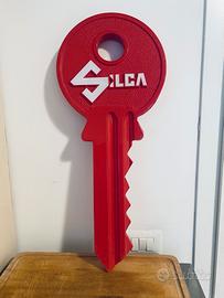 Insegna Silka Vintage, chiave grande rossa