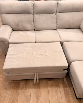 Divano Dondi Arreda angolare con pouf estraibile