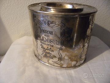 Barattolo in latta argentata