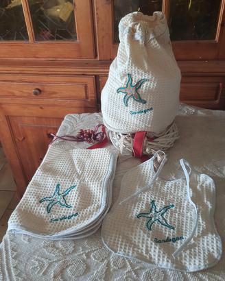 zainetto  bimbi Nascita e asilo logo in sughero  