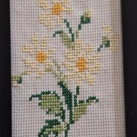 Ribasso Cornice legno nero con ricamo a mano 