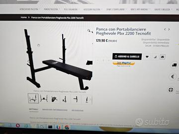 Panca con Portabilanciere Pieghevole Tecnofit