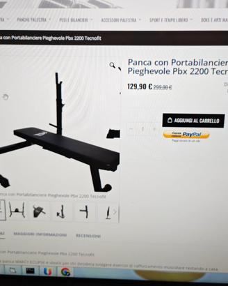 Panca con Portabilanciere Pieghevole Tecnofit