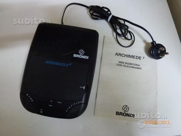 Répondeur Téléphonique Vintage BRONDI Arnold - Noir, Fabriqué En Italie, état Fonctionnel