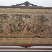 Antico Arazzo del 900 con Cornice LEGNO 