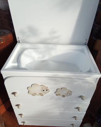 FASCIATOIO CON VASCHETTA E CASSETTIERA