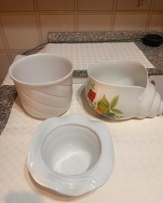 Lotto di vasi/portavasi in ceramica