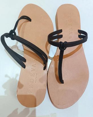 sandali donna estivi in cuoio 