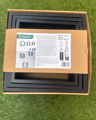Mensola/Quadro con poggia oggetti NERO marca IKEA