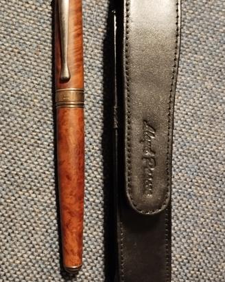 penna stilografica vintage radica e argento 925