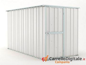 deposito attrezzi giardino 175x307cm 5,4mq bianco