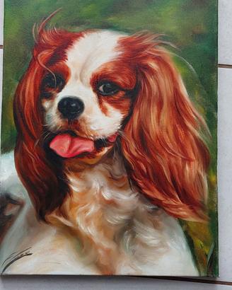 cavalier king. dipinto su tela