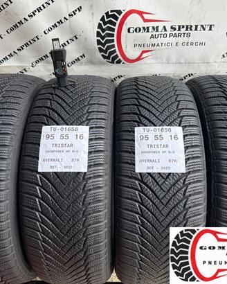 4 PNEUMATICI 195/55 R16 TRISTAR INVERNALI 85%