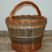 Cesto vimini portalegna pellet robusto