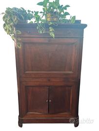 Secretaire in legno stile Luigi Filippo