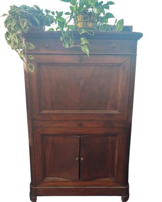 Secretaire in legno stile Luigi Filippo