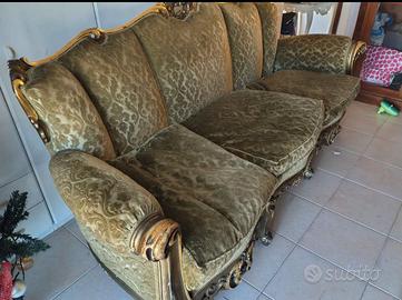 DIVANO +2 POLTRONE STILE BAROCCO 