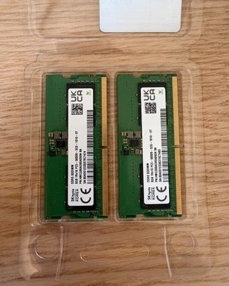 MEMORIA RAM SODIMM 2X8GB 5600MHZ PER NOTEBOOK