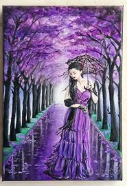 Quadro Acrilico su tela "Amethyst Lady"