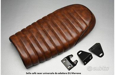 Sella caf racer universale da adattare D1 Marrone