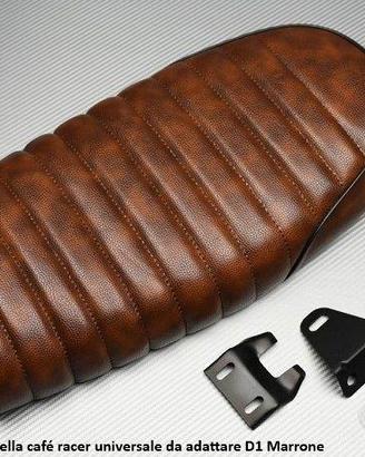 Sella caf racer universale da adattare D1 Marrone
