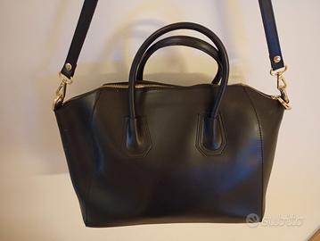 borsa pelle nera
