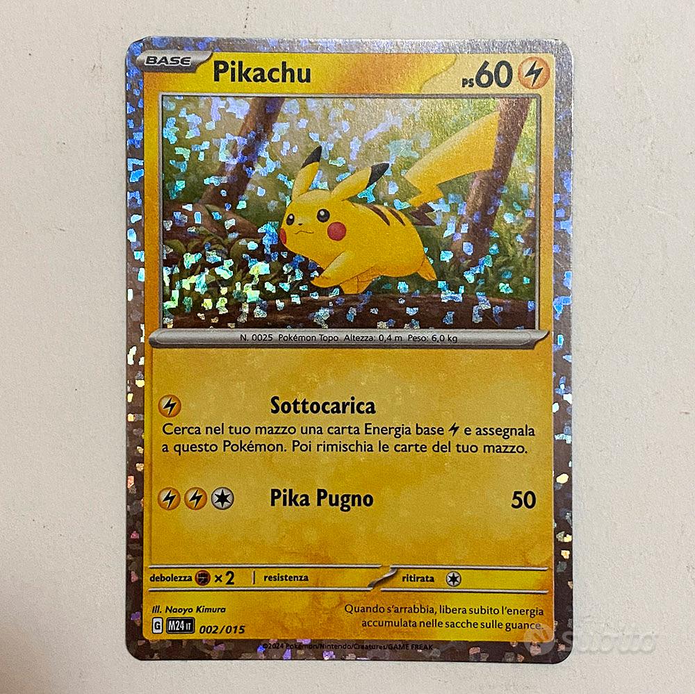 Pikachu Base 002/015 Holo Pokmon Carta Card - Collezionismo In vendita a  Salerno