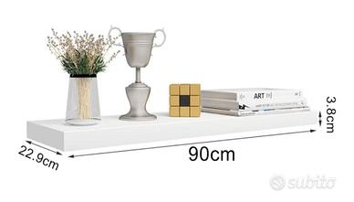 4 mensole da muro 90x23