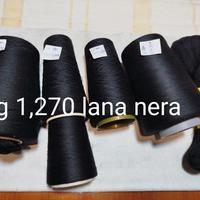 filati in lana nera 