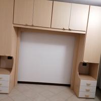 cameretta, camera da letto, a ponte, armadio