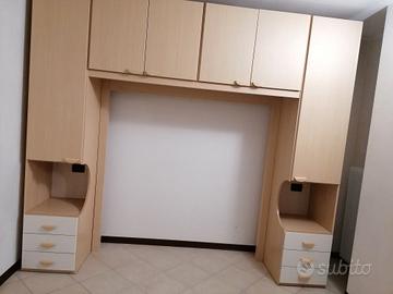 cameretta, camera da letto, a ponte, armadio