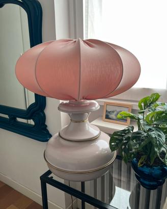 Lampada abat jour design vintage rosa antico