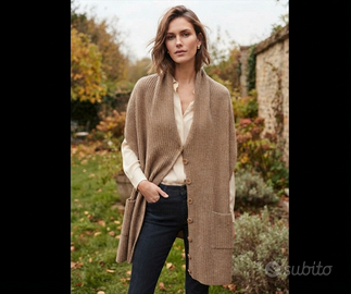 ActiveCASHMEREtgUmaxiSTOLA/GILETin100%puroCASHMERE