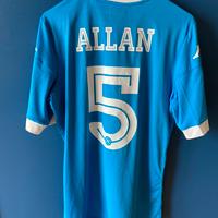 Maglia Napoli Allan indossata match worn