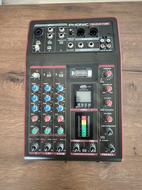 Mixer Phonic Celeus Tube 5 canali valvolare USB
