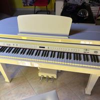 Piano digitale mezza coda bianco lucido