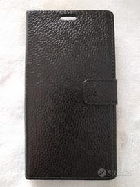 Custodia a libro VERA PELLE nuova per Nokia Lumia