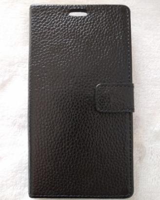 Custodia a libro VERA PELLE nuova per Nokia Lumia