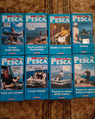 Lotto 8 VHS  top pesca De Agostini - vintage