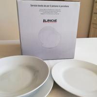 Servizio piatti porcellana bianco