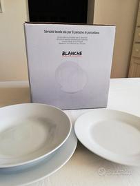 Servizio piatti porcellana bianco
