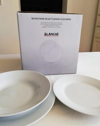 Servizio piatti porcellana bianco