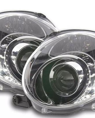 Fari Anteriori Fiat 500 3P Con Luci Diurne 07-15