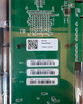 Scheda di rete 10gb dual altissime prestazioni