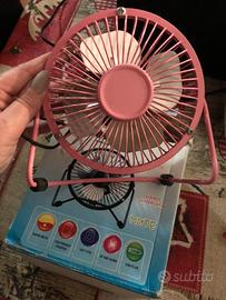 Mi ventilatore usb rosa funzionante + presa USB