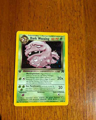 Dark Weezing 14/82 1st edition Team Rocket 